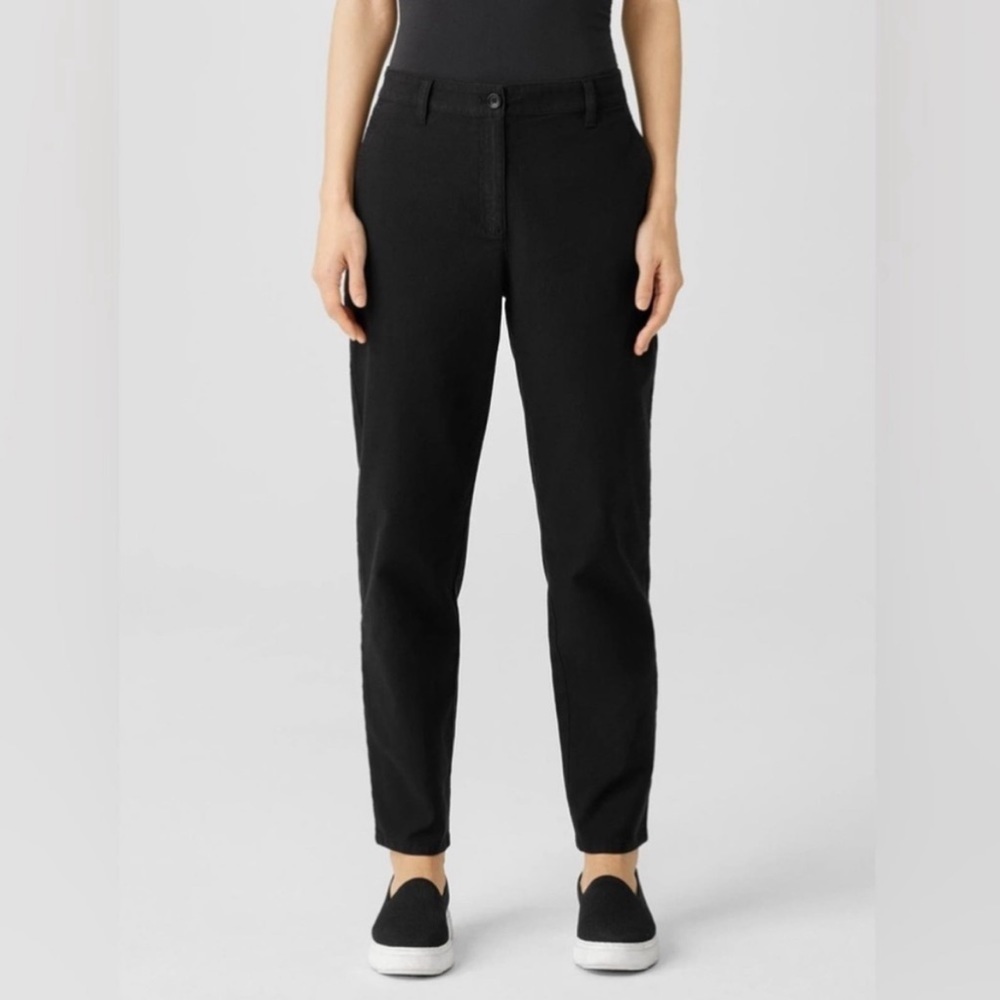 Eileen Fisher Women pull on pants Stretch Crepe Slim Ankle size large - Picture 9 of 9